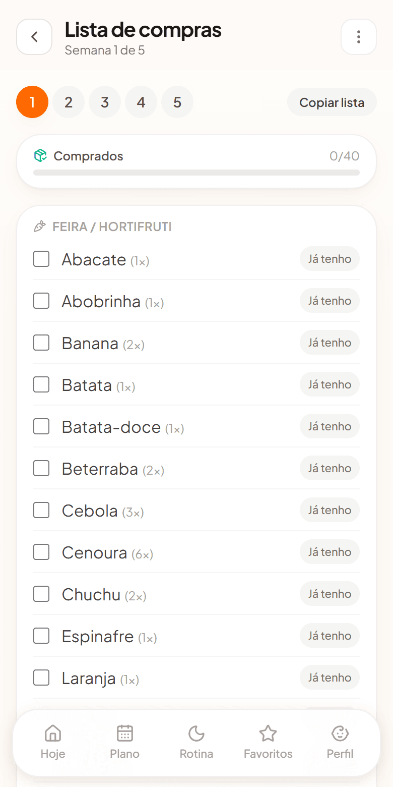 Lista de compras